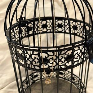 Silver and crystal necklace